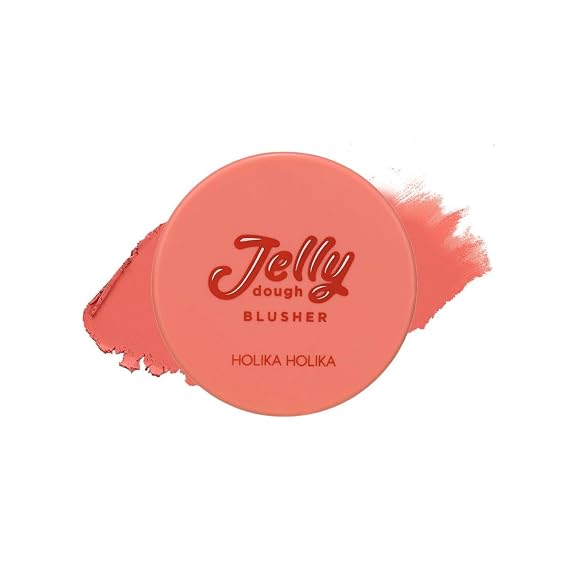 HOLIKA HOLIKA Jelly Dough Blusher (02 Grapefruit Jelly) - Palette, Matte, Pinkish-Orange, Pink