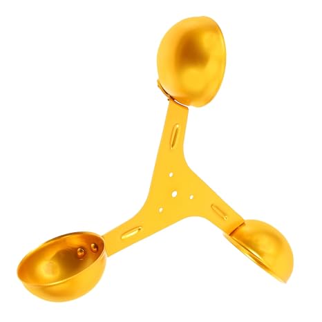 3 Cup Wind Speed Anemometer Sensor Replacement Metal Yellow | Aluminium Alloy Cup Set, Small Rotational Resistance, Strong Stability, Easy Assembly