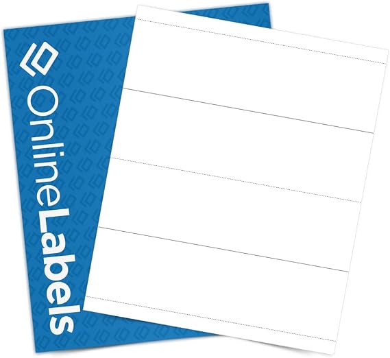 Table Tent Cards, Medium - 8.5 x 2.5 - Cardstock - Pack of 1,000, 500 Sheets - Inkjet/Laser Printer - Online Labels