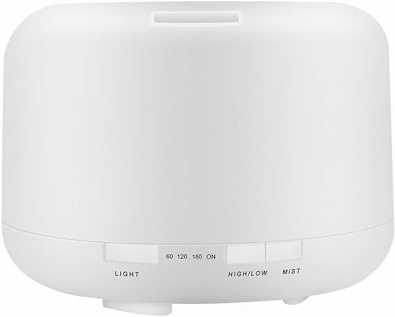EcoGecko Mr Mister 1000ML Ultrasonic Aromatherapy Essential Oil Air Diffuser, Cool Mist Humidifer with 7 Color LED Light, Waterless Auto Shut-Off