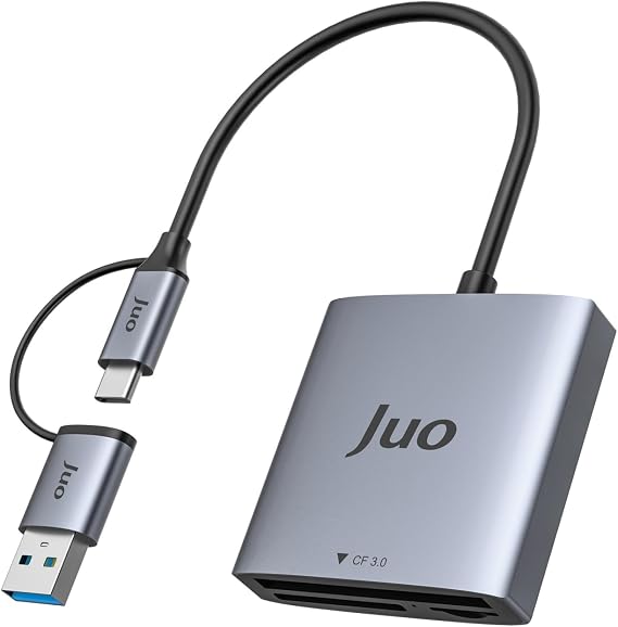 Juo USB 3.2 and Type-C 3 in 1 SD/CF/TF Micro SD Memory Card Reader