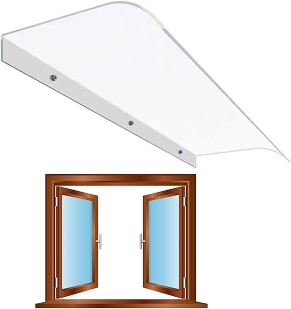 Window Canopy Rain Shield Residential Eve Canopy Depth 40/50cm Rain Snow Protective Cover and Entrance Canopy for Patio Front Door Garden Aftermarket Transparent Polycarbonate Size : 40cmx100cm