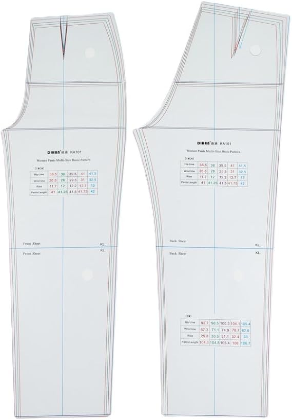 DIHAN KA101 Women's Multi Size Pants Pattern Prototype Template Pattern Making Pattern Drafting Basic Prototype Garment Basic Template Garment Basic Pattern Fashion Design