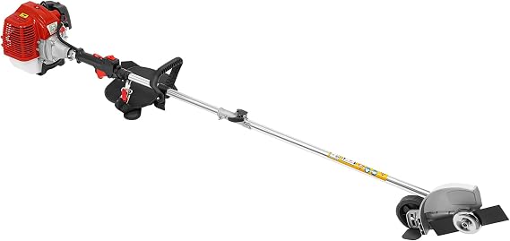 Weed Eater Gas Powered Weed Gas Edger 43CC 2 Blade Heads, Air-Cooled 2-Stroke Cordless Lawn Edger Gas Powered Weed String Trimmer with Handle & Shoulder Strap for Garden Lawn Grass Trimmer