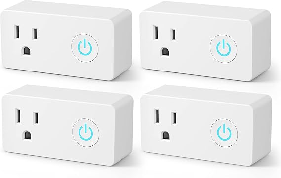 BN-LINK WiFi Heavy Duty Smart Plug Outlet, Work with Smart Life, 2.4G Only | 4 Pack, No Hub Required with Timer Function, White, Compatible with Alexa and Google Assistant,ETL Listed