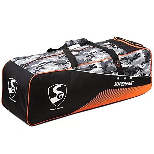 SG Superpak Cricket Kit Bag BlackCamo GreyOrange