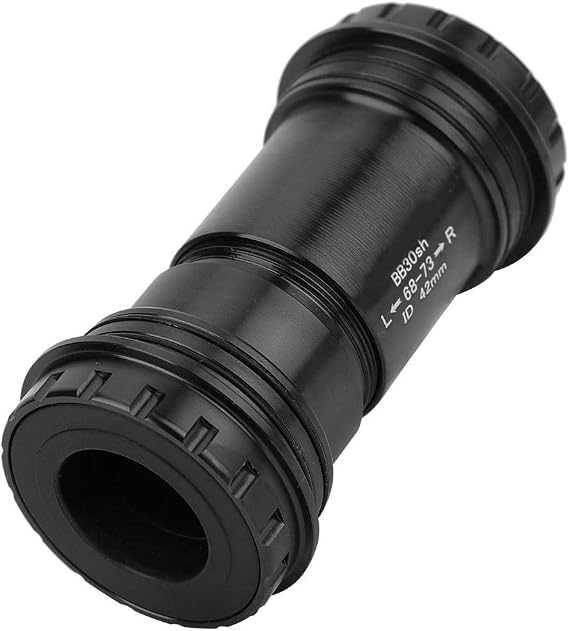 BB30 Bearing Bottom Bracket Alloy Bike Bottom Bracket, BB Bottom Bracket, Integrated 42mm Frame Shell for 24/24mm Crankset(Black)