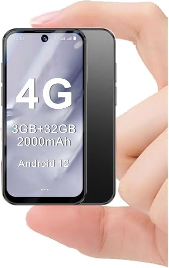 Mini Phone for Kids,Unlocked Kid Phone,3.88inch HD Touch Screen,4G, Dual SIM,Face ID,Android 12,Kids Cell Phone3GB+32GB,Black