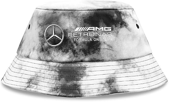 Mercedes AMG Petronas Formula One Team - Tie Dye Bucket Hat - Grey - Unisex - Size: One Size