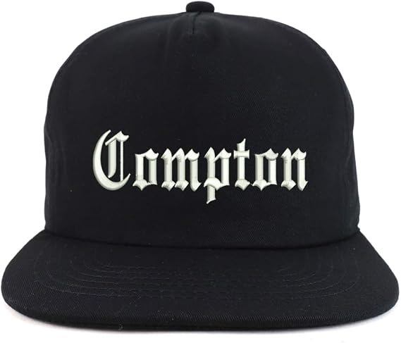 Trendy Apparel Shop Compton City Old English Unstructured 5 Panel Flatbill Cap
