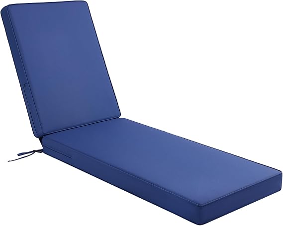 Chaise Lounge Cushion for Outdoor 80in Length Pool Chair Cushion UV-Resistant Water-Resistant Patio Chair Seat Cushion for Pool,Navy
