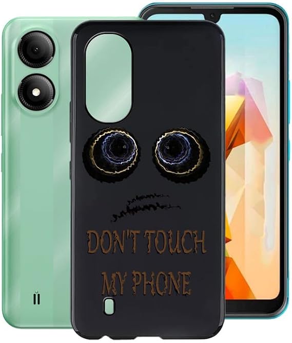 for ZTE Blade A33s Case, Black Shockproof Bumper Sleeves, 360 Drop Protection Shell Full Body Ultra-Thin Soft Silicone Cover for ZTE Blade A33s (6.67") - Don't Touch