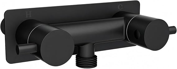All Metal RV Shower Faucet Black, TONNY 4" Camper Faucet Valve Diverter