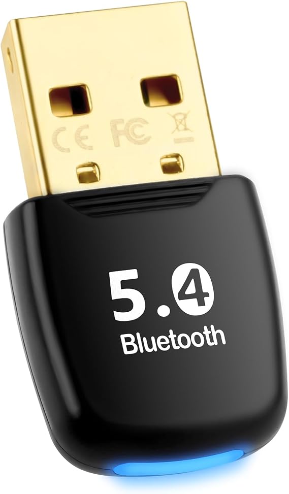 Bluetooth PC 5.4 Dongle USB Bluetooth Adapter PC Bluetooth Stick Compatible with Win 8.1/10/11/7