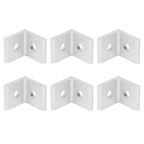Aluminum Corner Brackets 10Pcs L-Shaped Right Angle Braces for Frame Reinforcement with 3030 Size Aluminum Profile Fixing Connectors for DIY Projects and Machine Frames