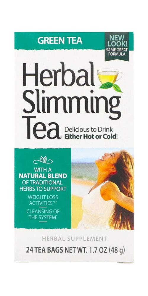 21st Century Herbal Slimming Tea, Green Tea 24 tea bags PACK OF 2