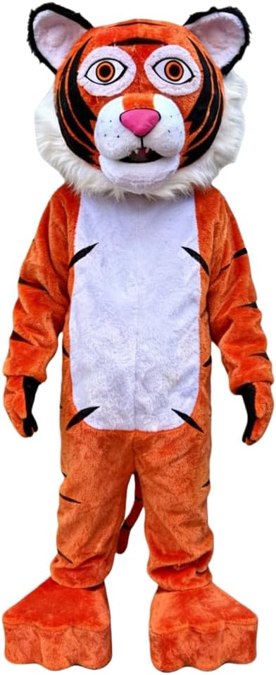 Tiger Mascot Costume Halloween Party Yellow Tiger Adult Cosplay Costume
