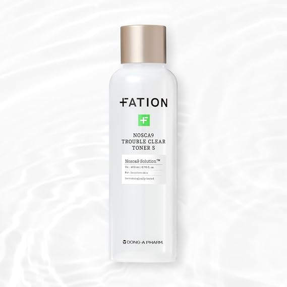 Fation Nosca9 Soothing Toner S | 2% PHA & LHA Exfoliating Toner for Sensitive Skin | Moisturizing, Hypdrating & Quick Absorption Korean Skincare (Pack of 1, 6.76 Fl Oz)