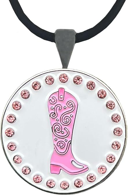 Giggle Golf Bling Golf Ball Marker With Golf Necklace for Women