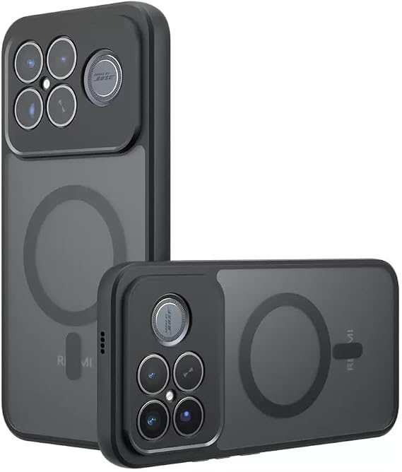 Xiaomi Poco F8 Ultra İçin Kamera Korumalı Manyetik Şarj Özellikli Şeffaf Tunex Kapak Siyah