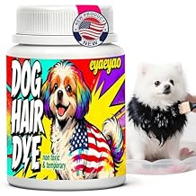 Non-Toxic Temporary Hair Dye for Dogs | Black Pet Hair DYE Color & Grooming | Safe for Cats & Puppies | Washes Out in 4-6 Weeks (Black, 3.5 oz)