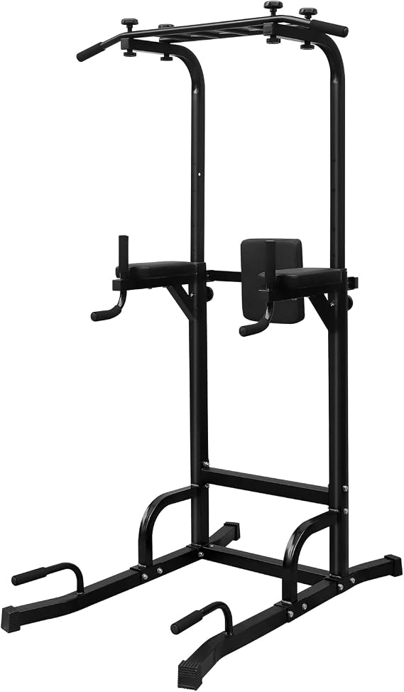 Power Tower Pull Up Bar Station Multi-Function Workout Dip Station for Home Gym Strength Training Fitness Equipment,440LBS
