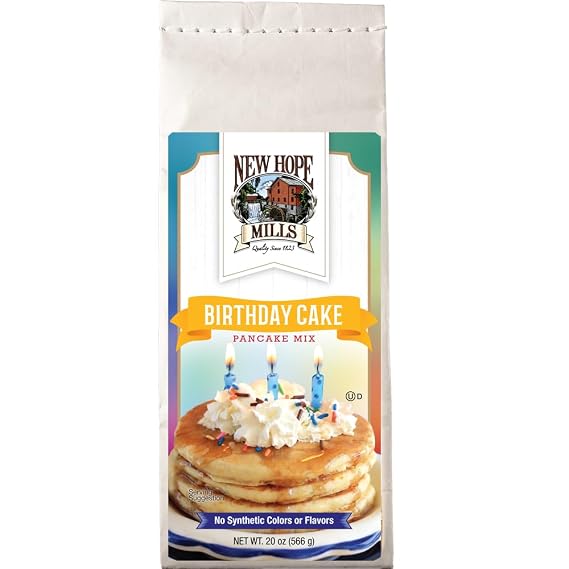 Birthday Cake Pancake Mix by New Hope Mills - No Synthetic Colors or Flavors: Celebrate Deliciously! - 20oz