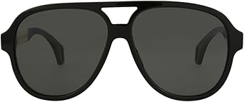 Gucci Aviator Sunglasses Black White Grey Luxury Eyewear Made In Italy Acetate Frame Designer Fashion for Everyday Luxury