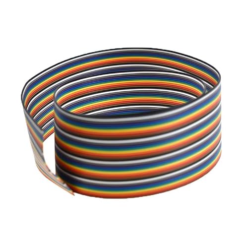 1Meter 10P12P14P16P20P26P34P40P50P 1.27mm PITCH Color Flat Ribbon Cable Rainbow Wire for FC Connector 14P