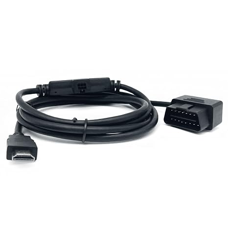JUTA OBD2 to HDMI Plug Monitor Interface Replace Cable Fit for Edge CS2 CTS2 CTS3 Replace #H00008000 OBDII to HDMI Monitor/Tuner/Insight - [73.2 inches/186 cm]