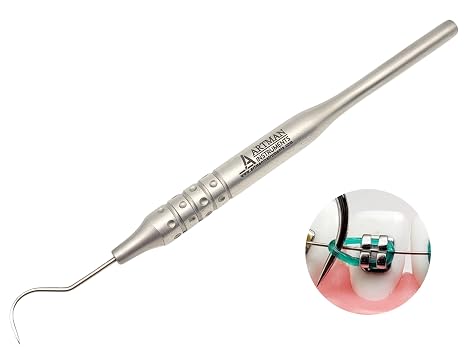 ARTMAN INSTRUMENTS Dental Ligature Ties Removal Tool Stainless Steel Braces Color Bands Remover Orthodontic Color Ties Professional Braces Wires Removal Tool Probe for Teeth