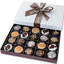 Barnetts Fathers Day Cookies Gift Basket, 20 Gourmet Chocolate Covered Candy for Dad, Men, Women, Treats Box Food Delivery for Him and Her, Baskets Gifts Ideas for Father, Grandfather, Husband, Brother, Son, Grandson