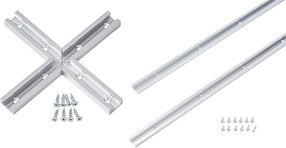 24 Inch x2 Universal T track with Intersection Kit x1