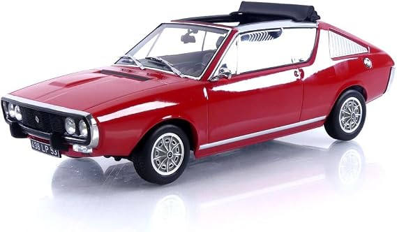Norev NV185371 1:18 17 Gordini Decouvrable 1975-Red Renault Collectable Model, Multi