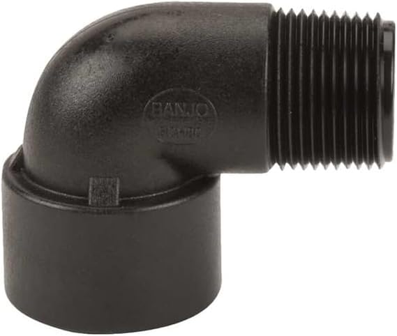 Banjo 90 Degree Street Elbow, Polypropylene, 1", Schedule 80, 300 psi Max Pressure SL100-90 - 1 Each