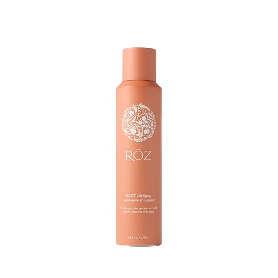 ROZ Root Lift Spray, Blowout Volumizing Boost for All Hair Types, 5 fl oz | Lifts roots for instant, buildable volume; non-sticky hold from rice protein & mushroom root; for blowouts