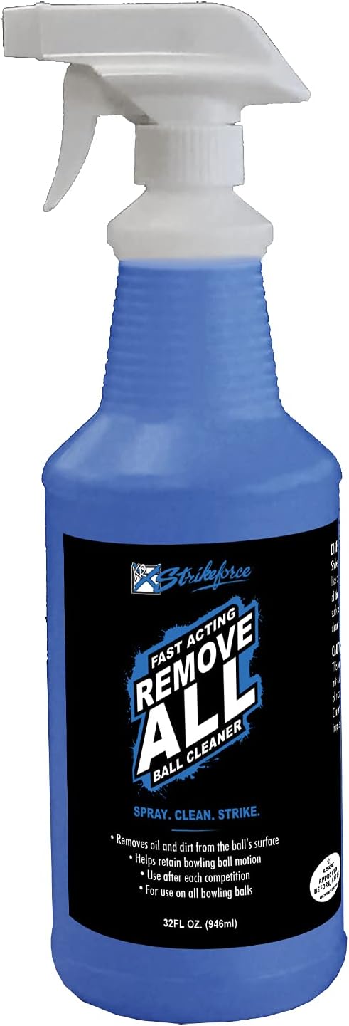 KR Strikeforce Remove All Bowling Ball Cleaner - 32 Ounce Bottle, Blue