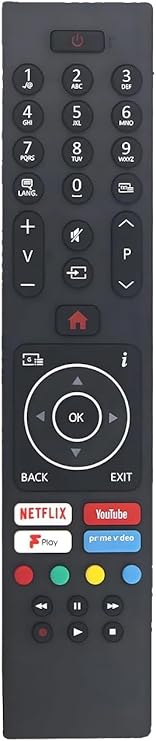 Replacement Smart TV Remote Control for Luxor, Bush, Digihome & Finlux – No Programming Needed – RC43137P