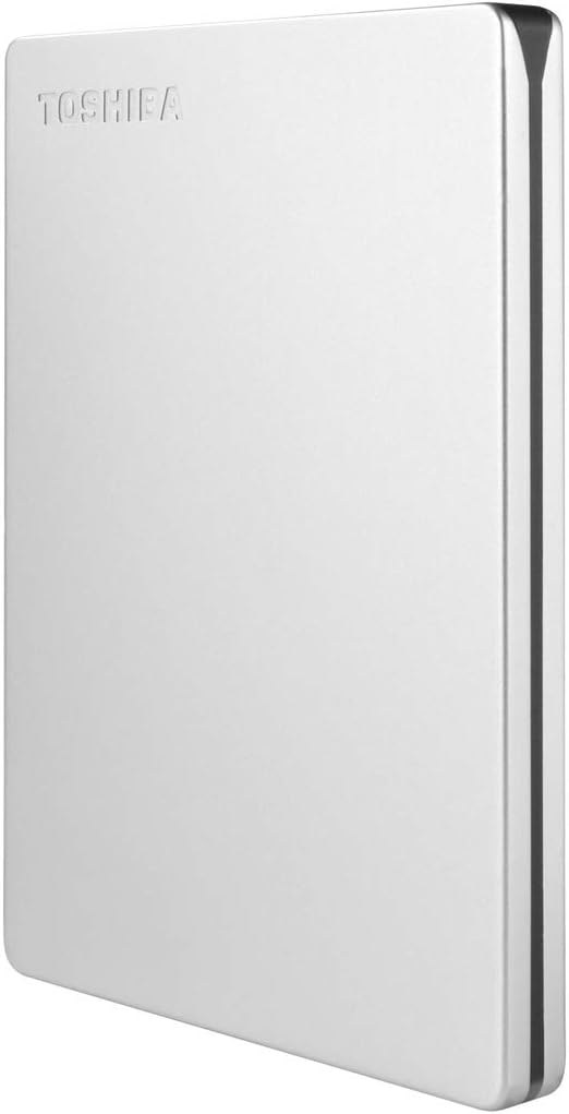 Toshiba Canvio Slim 2.5" 1TB USB 3.2 Gen-1 Silver (HDTD310ES3DA) Portable External Hard Drive