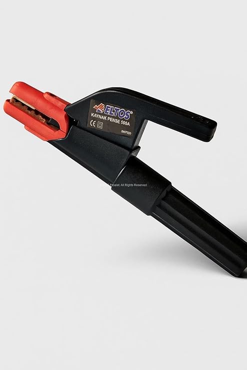 Eltos Bakalit Kaynak Pense, 500 A, Aşırı Isınmaya Dayanıklı Bakalit Gövde, Elektrod Tutucu, Çok Açılı Kaynak İçin Uyumlu, Koruyucu Çeneli, Kaynak Şase Pensesi, Hızlı İletkenlik, BKP500