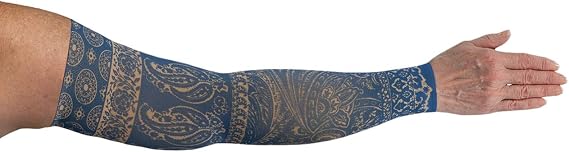 Lymphedivas Blue Bandit Medical Graduated Compression Arm Sleeve for Lymphedema