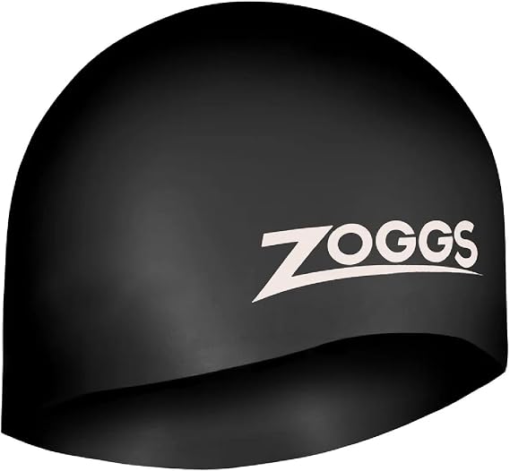 ZOGGS Unisex Adult Easy-Fit Silicone Swimming Cap - Non-Slip Hydrodynamic Design Ergonomic Fit Swim Hat for Long/Short Hair
