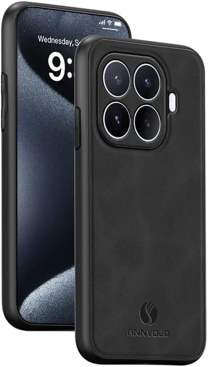 for Tecno Camon 30s Leather Phone Case, Shockproof PU & TPU Protective Luxury Cover for Men, Durable Slim Anti Fingerprint Case Shell with Camera Lens Protection Black