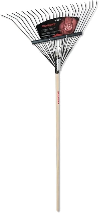 Razorback 2.13" X 24" X 68" Fiberglass Handle Steel Rake Wit