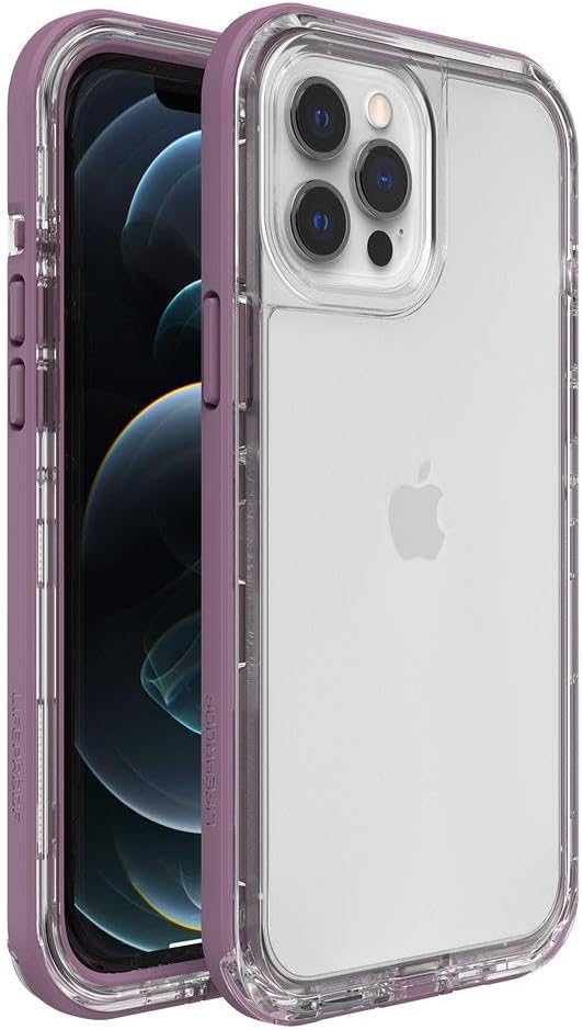 LifeProof 77-65476 for Apple iPhone 12 Pro Max, Slim DropProof, DustProof and Snowproof Case, Next Series, Clear/Purple