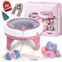 Knitting Machine, 40 Needles Smart Weaving Loom Knitting Round Loom, Knitting Board Rotating Double Knit Loom Machine, DIY Knitting Loom Machines Weaving Loom Kit for Adults