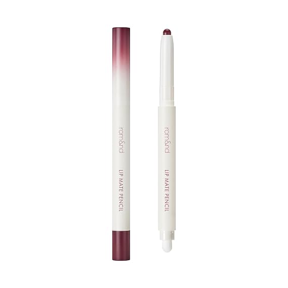 rom&nd Lip Mate Pencil | Semi Matte Lip Liner & Brush | 09 Plum Burgundy