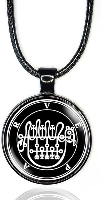Vepar Sigil Necklace, Goetic Demon Left Hand Path Pendant, Satanic Demonic Demonology Occult Jewelry, Seal Sigil of Vepar, Seals of Ars Goetia Lesser Key of King Solomon Duke of Hell