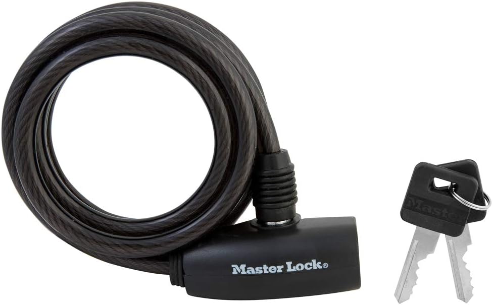 Master Lock 8126D 6 X 516 Siyah Anahtarlı Kablo Kilidi