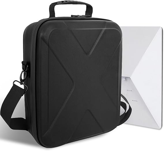 Carrying Case for Starlink Mini - Starlink Mini Accessories Lightweight Travel Case, Splash-Resistant & Shockproof, EVA Protective Cover with Shoulder Strap, Portable Hard Bag for Outdoor Black